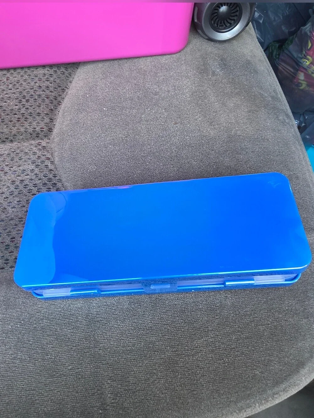 Portable Double-Sided  Large Capacity Pencil Case- Iridescent Blue BNIB